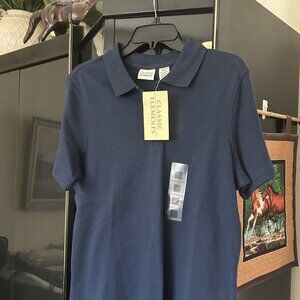 NWT Ladies Navy SS Size Lg polo shirt
